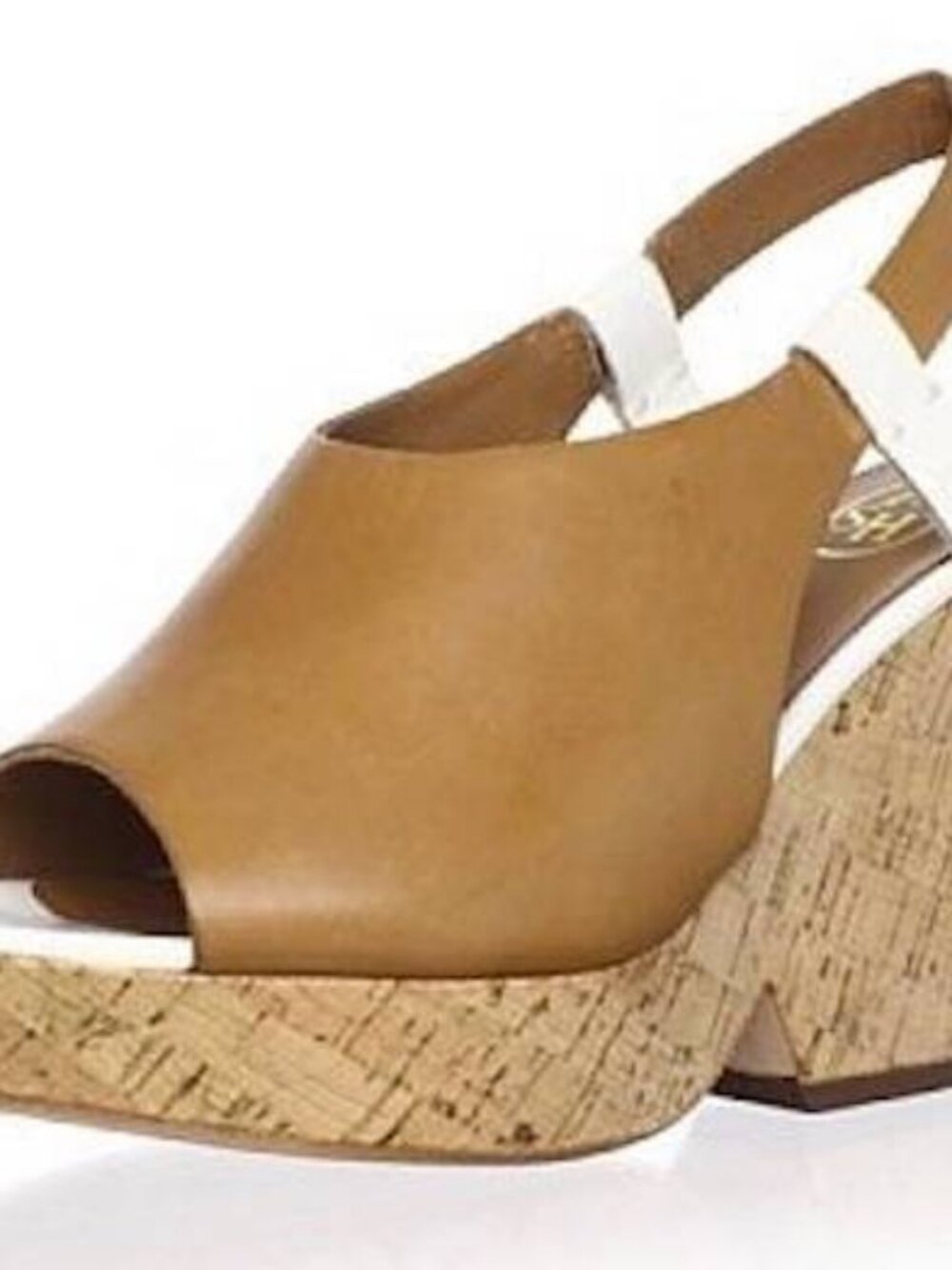 Ash Women's Queena Peep-Toe Wedge Natural White
